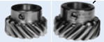 Left and right hand gear teeth